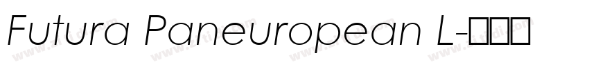 Futura Paneuropean L字体转换